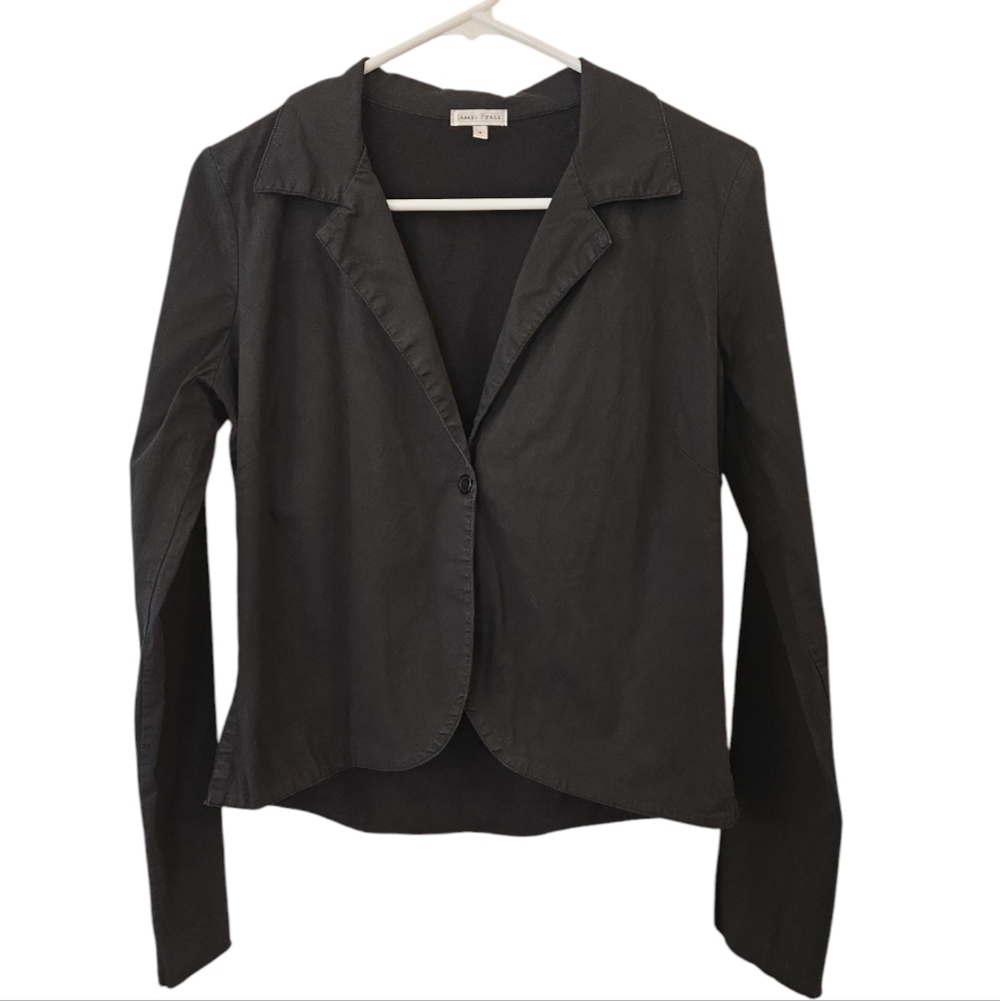 JAMES PERSE WOMEN'S BLACK 1 BUTTON BLAZER. SIZE 3=LARGE.